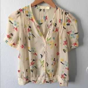 Urban Outfitters Pins & Needle Watercolor Blouse
